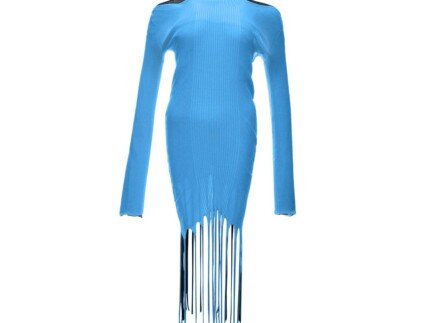 Bottega Veneta Blue Cotton Casual Dress