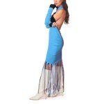 Bottega Veneta Blue Cotton Casual Dress - Image 5