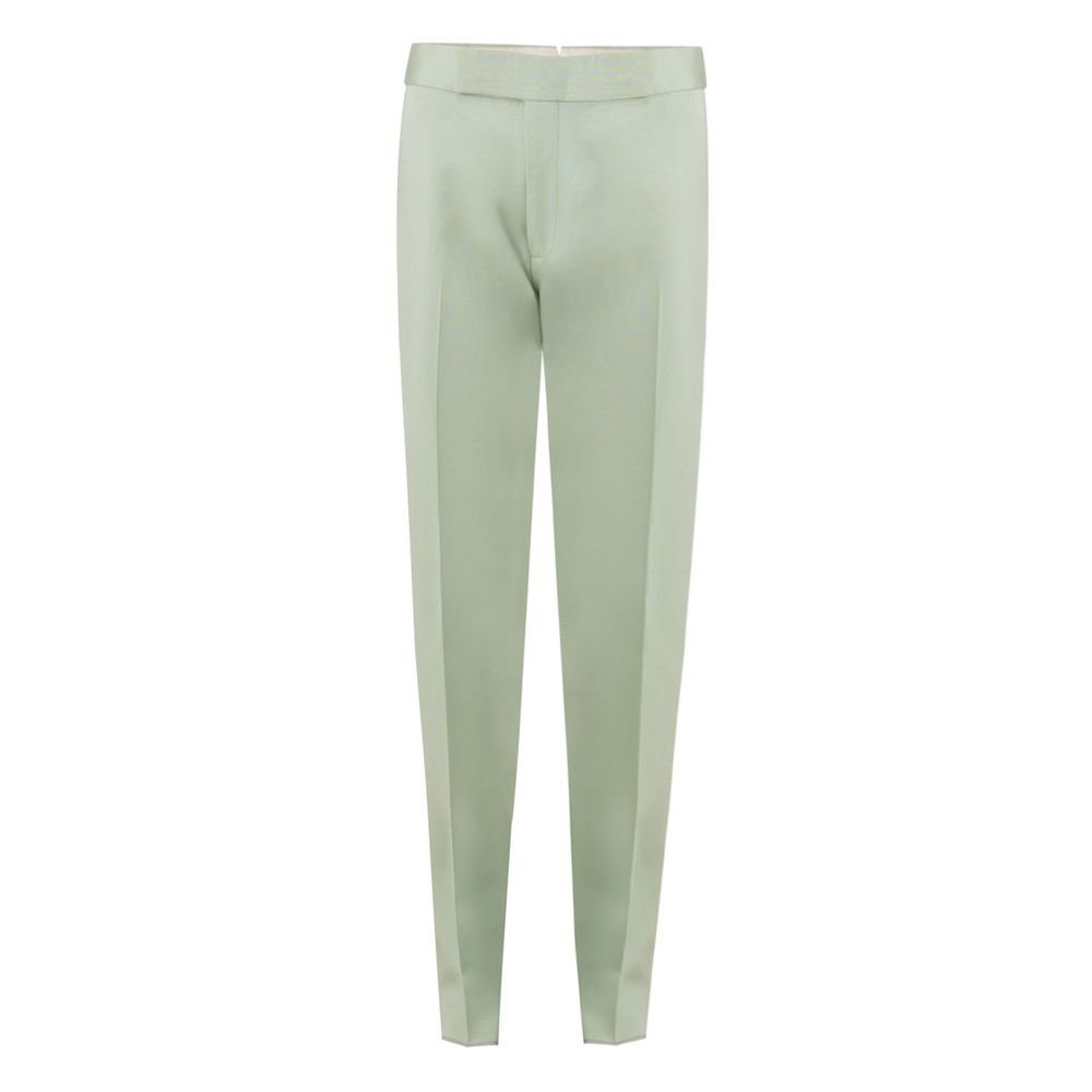 8031228.jpeg Tom Ford Green Viscose Chino Pants - Image 1