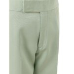 Tom Ford Green Viscose Chino Pants - Image 3