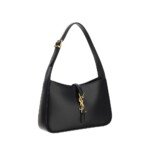 Geantă Saint Laurent Leather Hobo Shoulder Neagră din Piele - imagine 2
