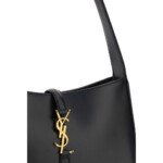 Geantă Saint Laurent Leather Hobo Shoulder Neagră din Piele - imagine 4