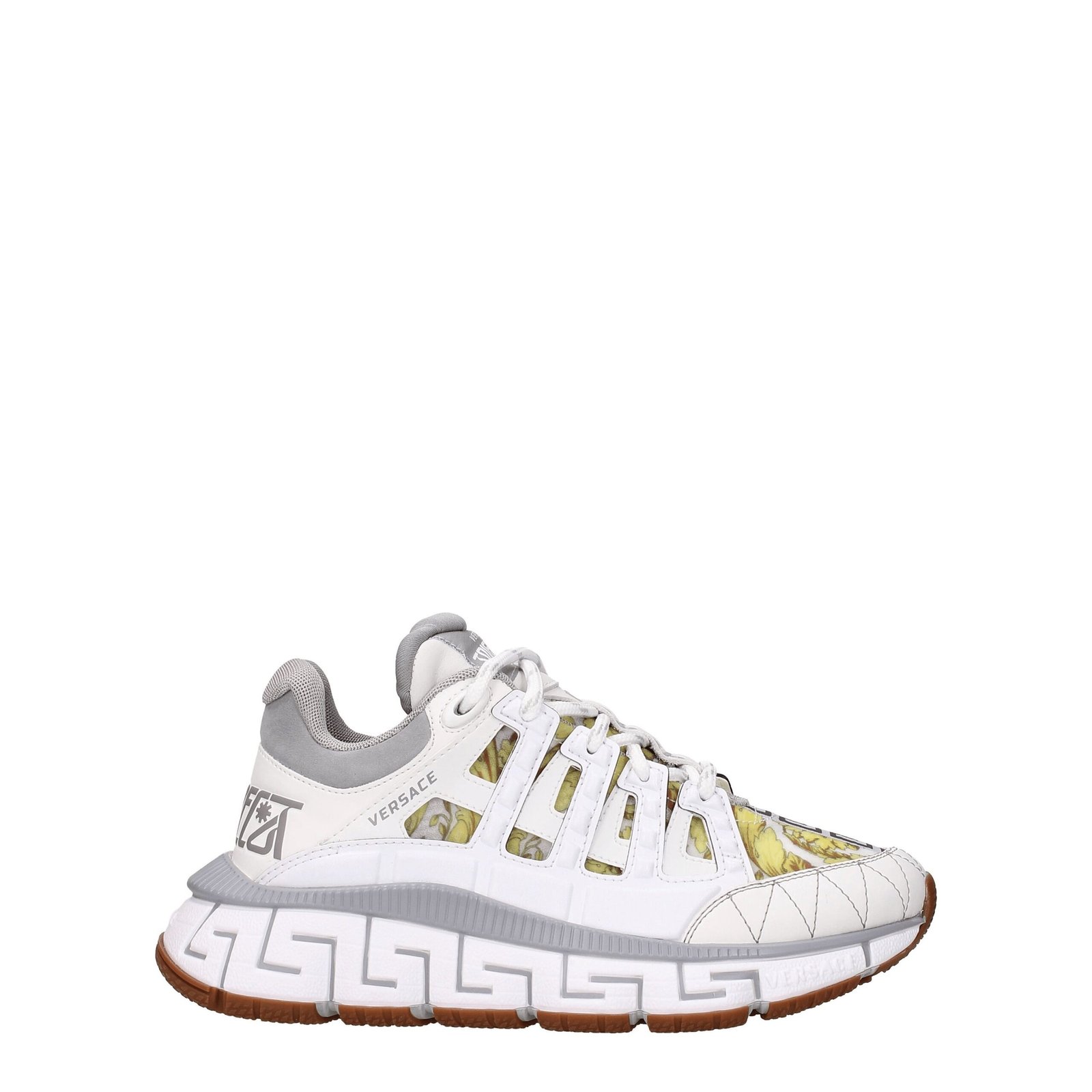 8334612.jpeg Versace White Leather Athletic Sneakers - Image 1