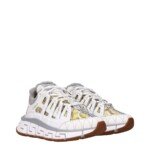 Versace White Leather Athletic Sneakers - Image 2