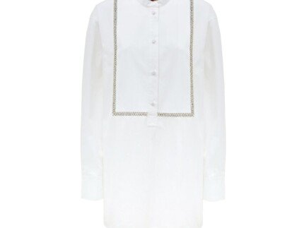 Gucci White Cotton Blouse