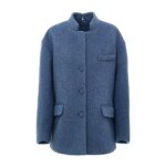 Gucci Light Blue Wool Coat