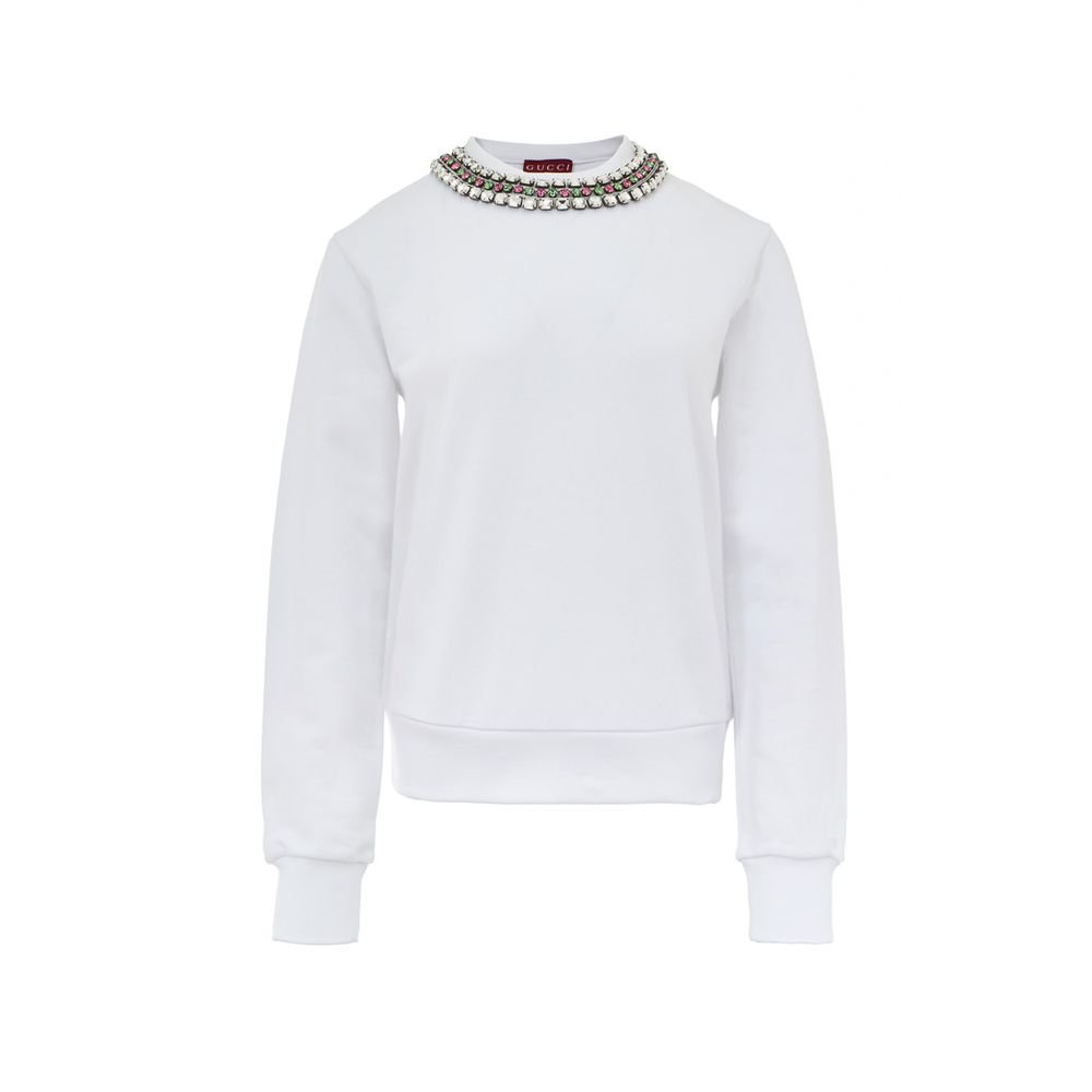 8487136.jpeg Gucci White Cotton Sweatshirt - Image 1