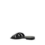 Saint Laurent Black Calf Leather Bos Taurus Sandals - Image 3