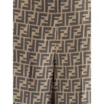 Fendi Brown Silk Casual Pants - Image 3