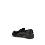 Ferragamo Black Calf Leather Bos Taurus Slip-On Loafers - Image 3