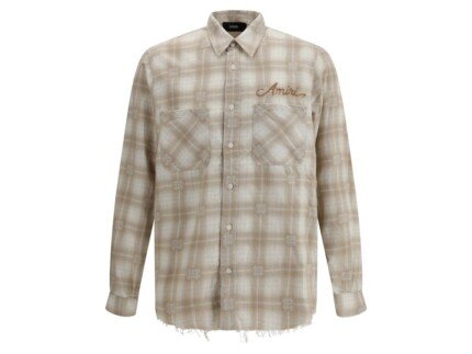 Beige Cotton Pattern Shirt