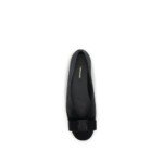 Ferragamo Black Calf Leather Bos Taurus Ballet Flats - Image 4