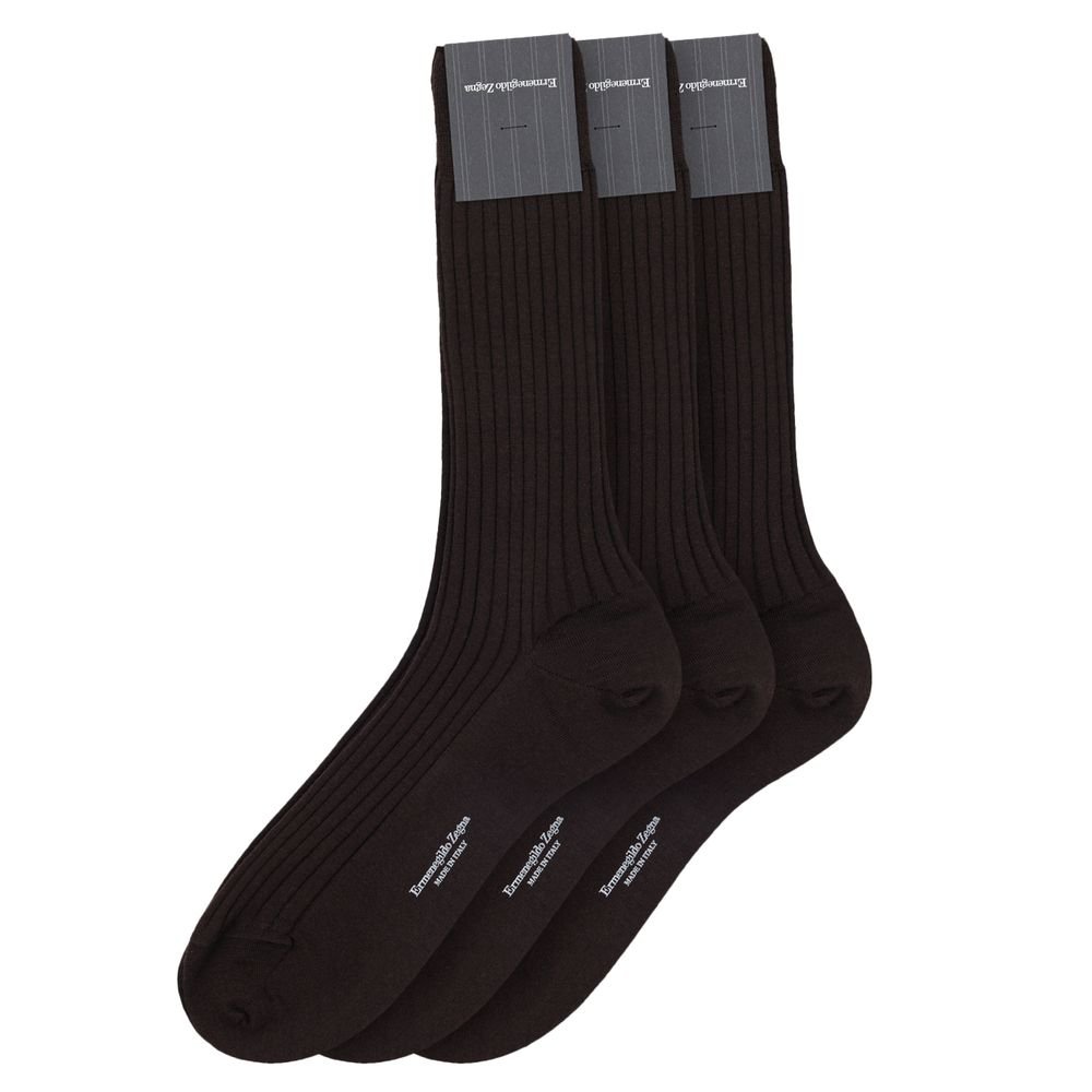 9343547.jpeg ZEGNA Brown Wool Socks - Image 1