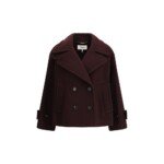 Chloé Bordeaux Fleece Wool Coat