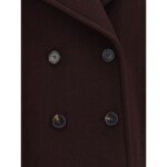 Chloé Bordeaux Fleece Wool Coat - Image 3