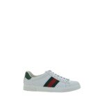 Gucci White Calf Leather Bos Taurus Low Top Sneakers