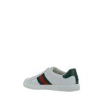 Gucci White Calf Leather Bos Taurus Low Top Sneakers - Image 3
