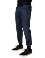 Vivienne Westwood Blue Mid Waist Cotton Men Cropped Denim Jeans - Image 3