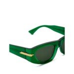 Bottega Veneta Green Acetate Sunglasses - Image 3