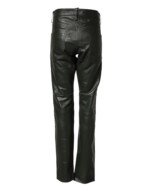 Dsquared² Black Full Grain Leather Mid Waist Trouser Pants - Image 3