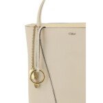 Geantă Chloé Spin Shoulder Bag Bej din Piele - imagine 4