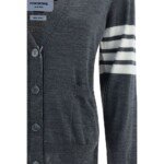 Thom Browne Gray Merino Wool Polo Shirt - Image 3