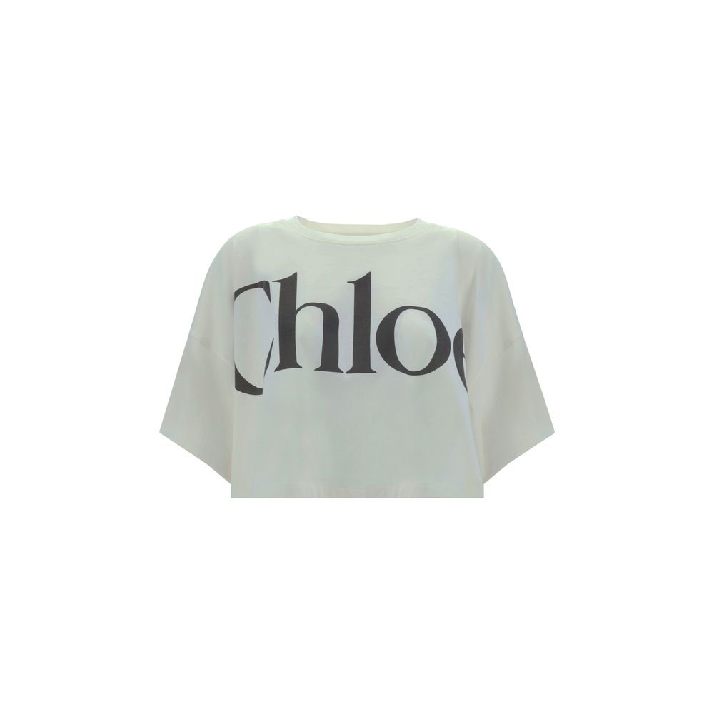 9838127.jpeg Chloé White Cotton T-Shirt - Image 1