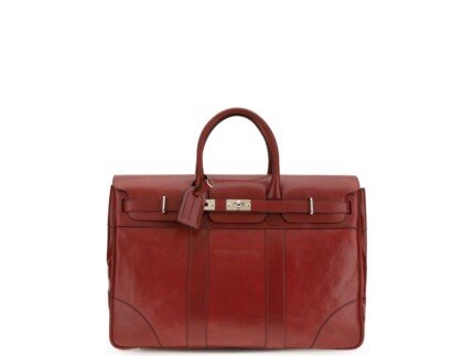 Brunello Cucinelli Bordeaux Calf Leather Bos Taurus Luggage And Travel