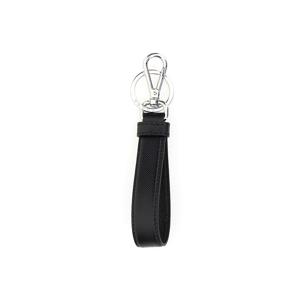 9890676.jpeg Prada Black Stainless Steel Keychain - Image 1