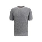Brunello Cucinelli Gray Linen T-Shirt