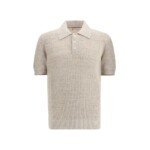 Brunello Cucinelli Beige Cotton Polo Shirt