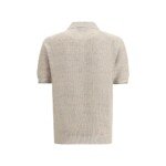 Brunello Cucinelli Beige Cotton Polo Shirt - Image 2