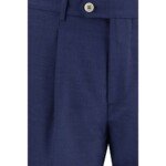 Brunello Cucinelli Blue Fleece Wool Two-Piece Suit - Image 3