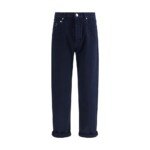 Brunello Cucinelli Blue Cotton Straight-Leg Jeans