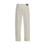 Brunello Cucinelli White Cotton Straight-Leg Jeans - Image 2