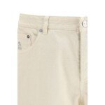 Brunello Cucinelli White Cotton High-Waisted Jean - Image 3