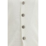 Brunello Cucinelli White Cotton Cardigan - Image 3