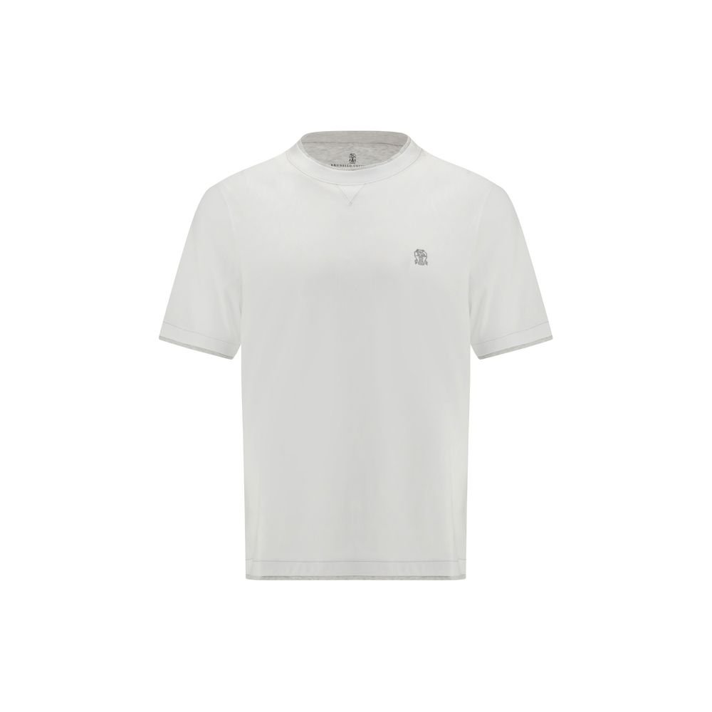 9901653.jpeg Brunello Cucinelli White Cotton T-Shirt - Image 1
