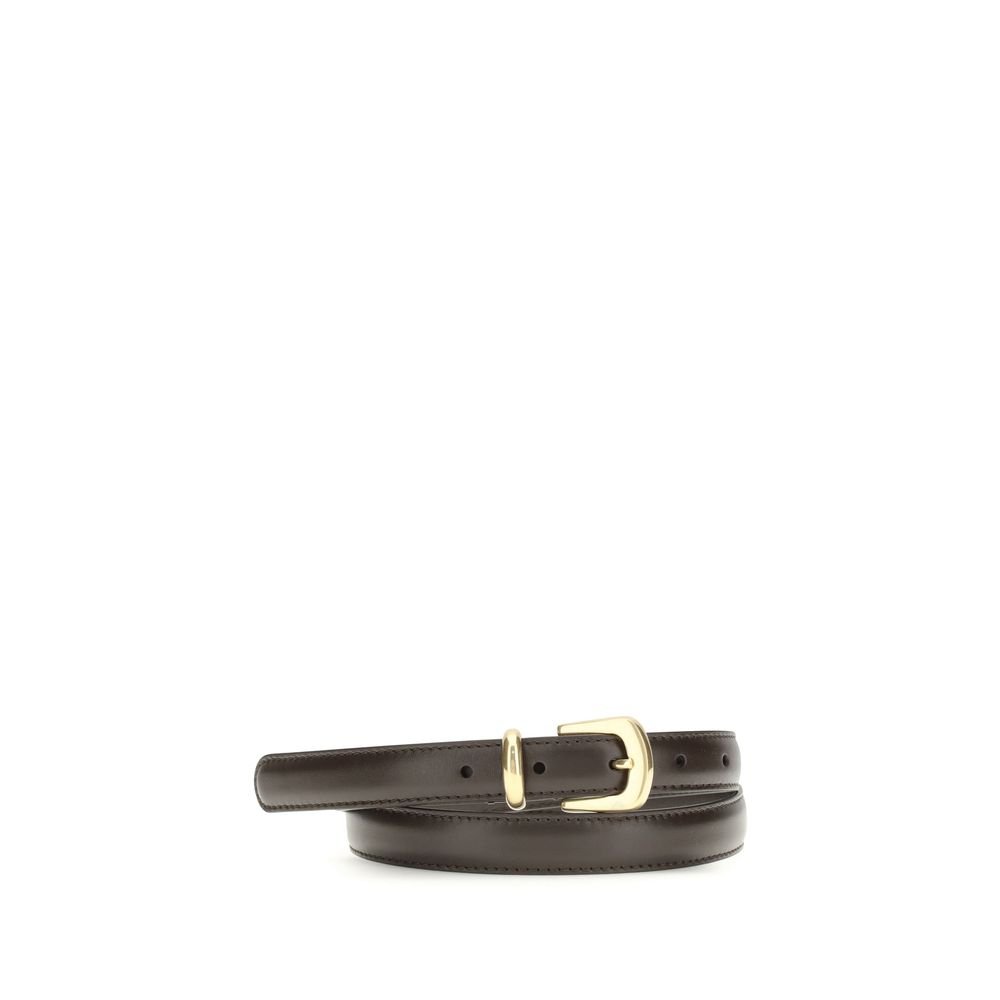 9964437.jpeg The Row Brown Calf Leather Bos Taurus Regular Belt - Image 1