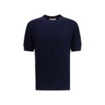 Brunello Cucinelli Blue Linen T-Shirt