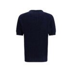Brunello Cucinelli Blue Linen T-Shirt - Image 2