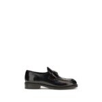 Prada Black Calf Leather Bos Taurus Slip-On Loafers