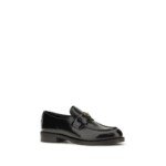 Prada Black Calf Leather Bos Taurus Slip-On Loafers - Image 2