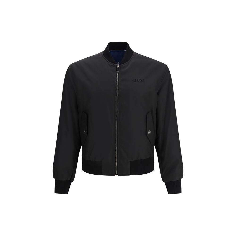 9979826.jpeg Versace Black Polyamide Bomber - Image 1