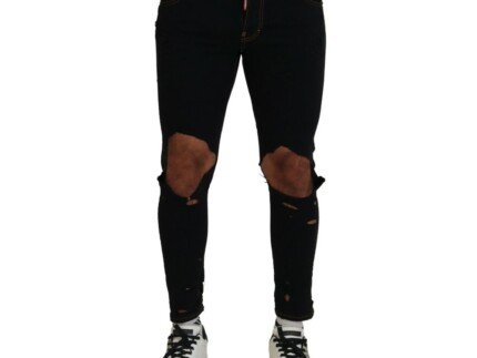 Dsquared² Black Cotton Skinny Pants