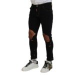 Dsquared² Black Cotton Skinny Pants - Image 2