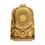 Versace Bordeaux Silk Pattern Shirt - Image 2