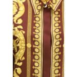 Versace Bordeaux Silk Pattern Shirt - Image 3