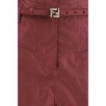 Fendi Bordeaux Silk Dress Pants - Image 3