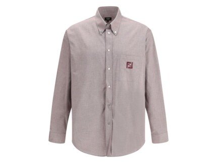 Fendi Bordeaux Cotton Shirt